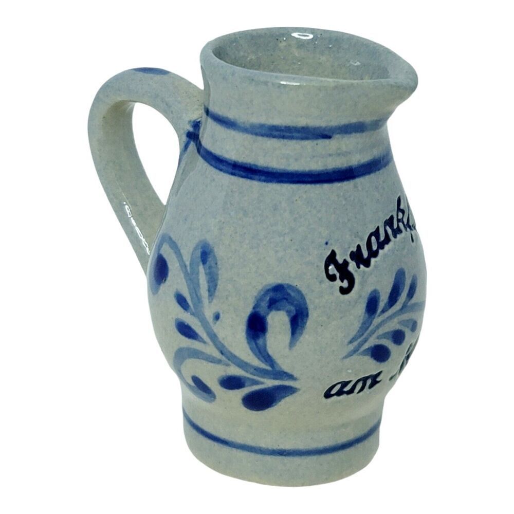 Vintage Mini Salt Glazed Pitcher mini Frankfurt Am Main 2.5" Tall - Picture 3 of 9